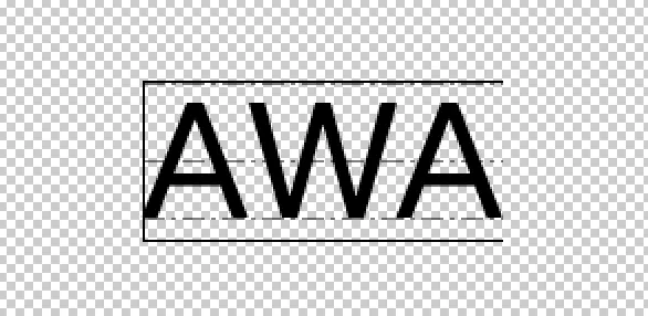 Default character spacing before kerning